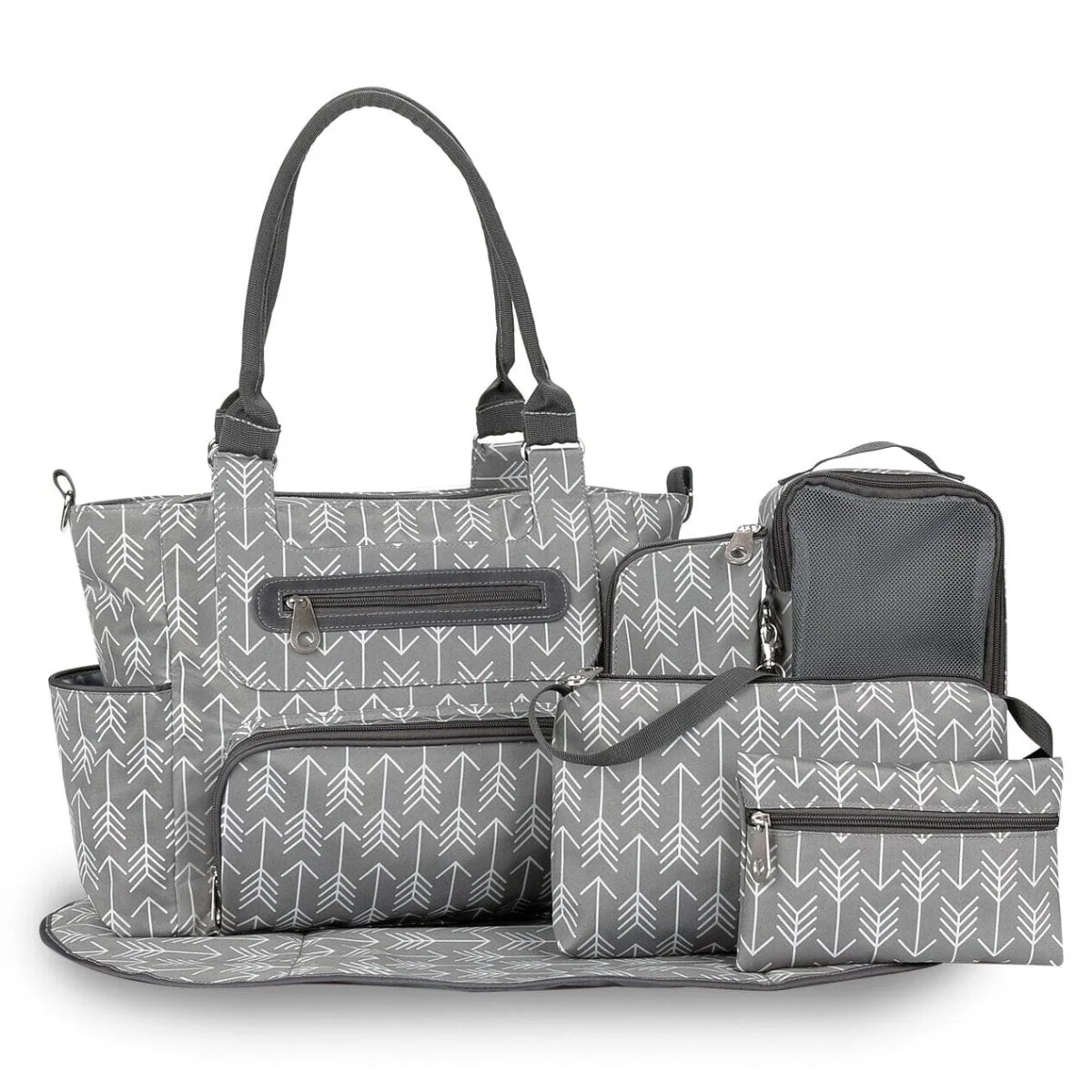 Deluxe Diaper Bag 7 Pieces Set - Image 9