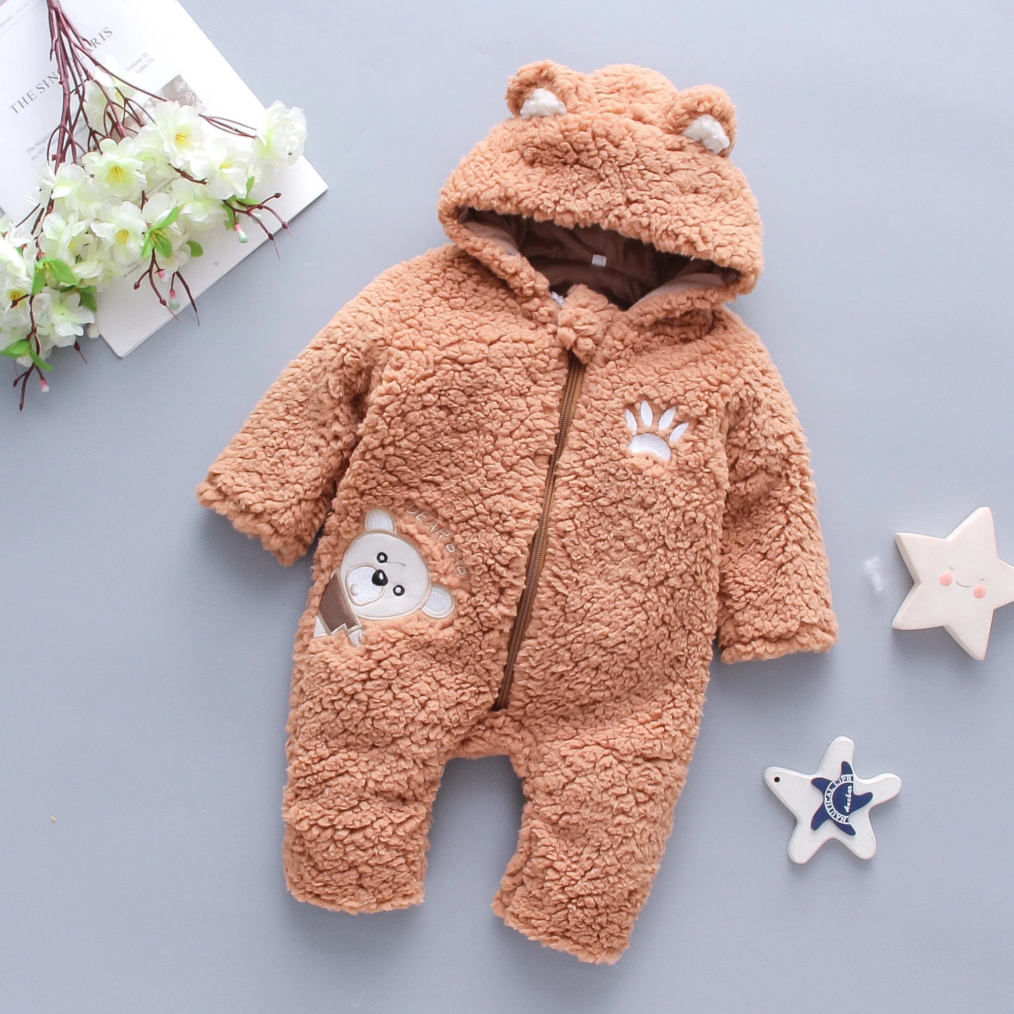 Fluffy Lamb Baby Romper – Warm Winter Jumpsuit - Image 5