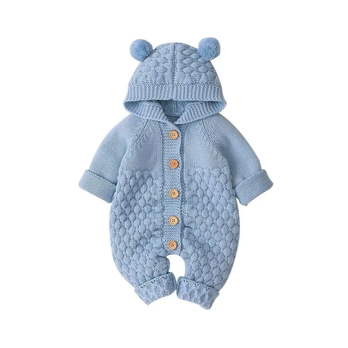 Hooded Wool Warm Cute Jumpsuit - Image 6