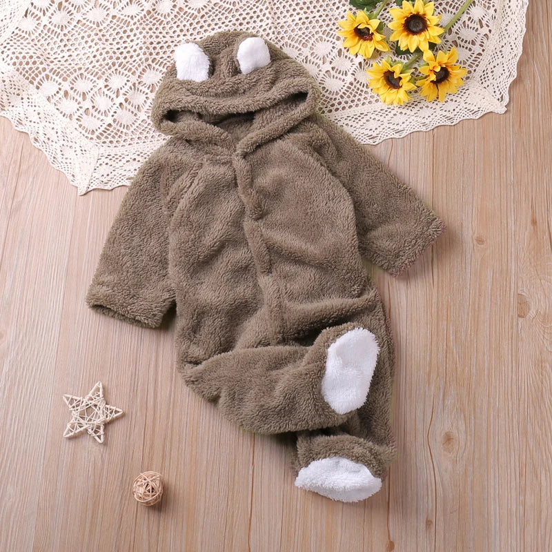 Cartoon Bear Romper – Cozy Autumn Playsuit - Image 2