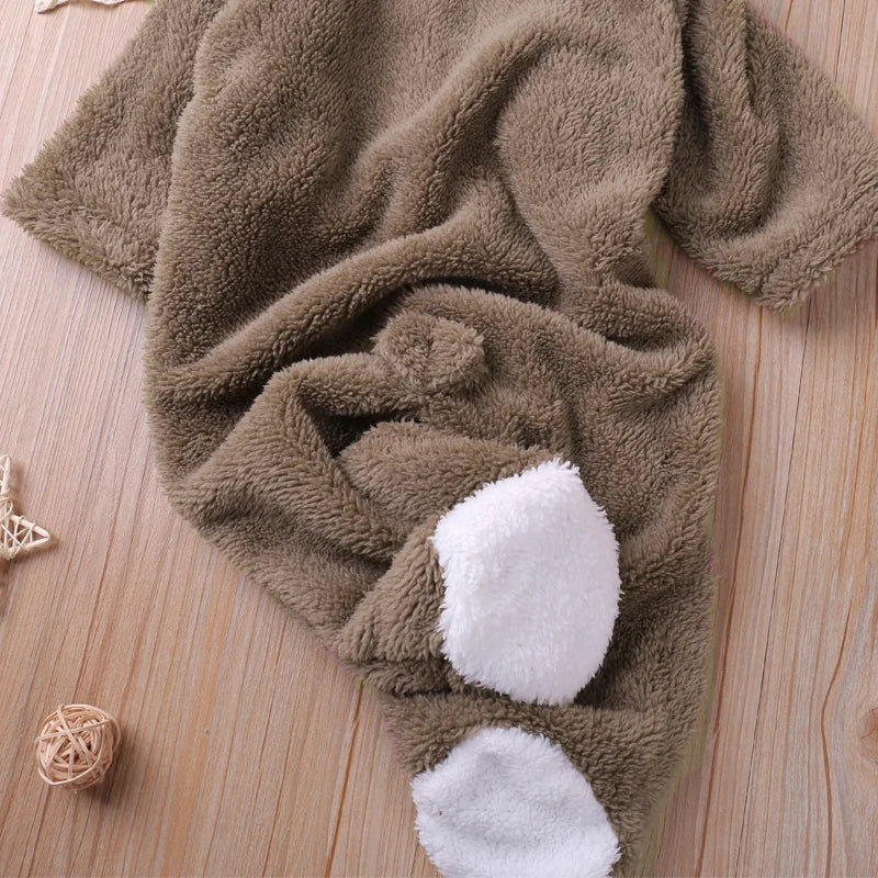 Cartoon Bear Romper – Cozy Autumn Playsuit - Image 5