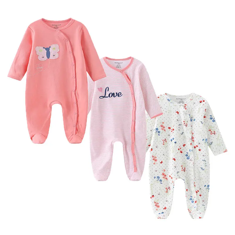 Cozy Autumn Cotton Rompers – Newborn 3-Pack - Image 11