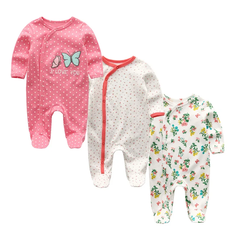 Cozy Autumn Cotton Rompers – Newborn 3-Pack - Image 8