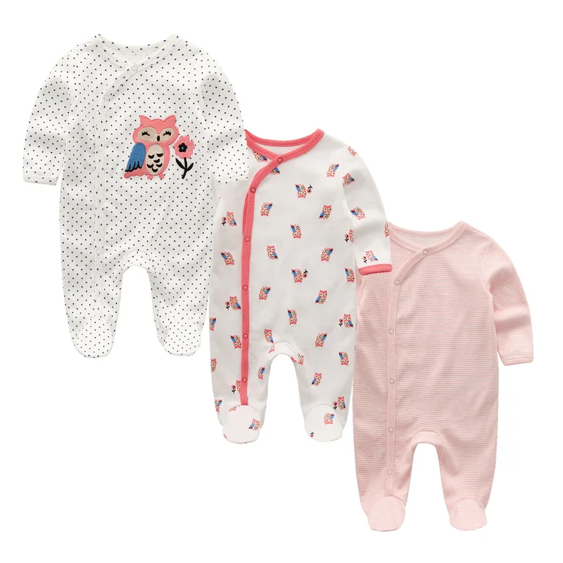 Cozy Autumn Cotton Rompers – Newborn 3-Pack - Image 9