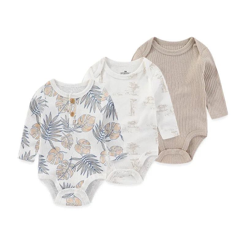 Newborn Cotton Bodysuit 3-Pack – Soft Everyday Onesies - Image 10