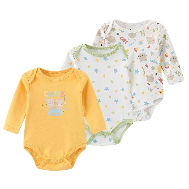 Newborn Cotton Bodysuit 3-Pack – Soft Everyday Onesies - Image 19
