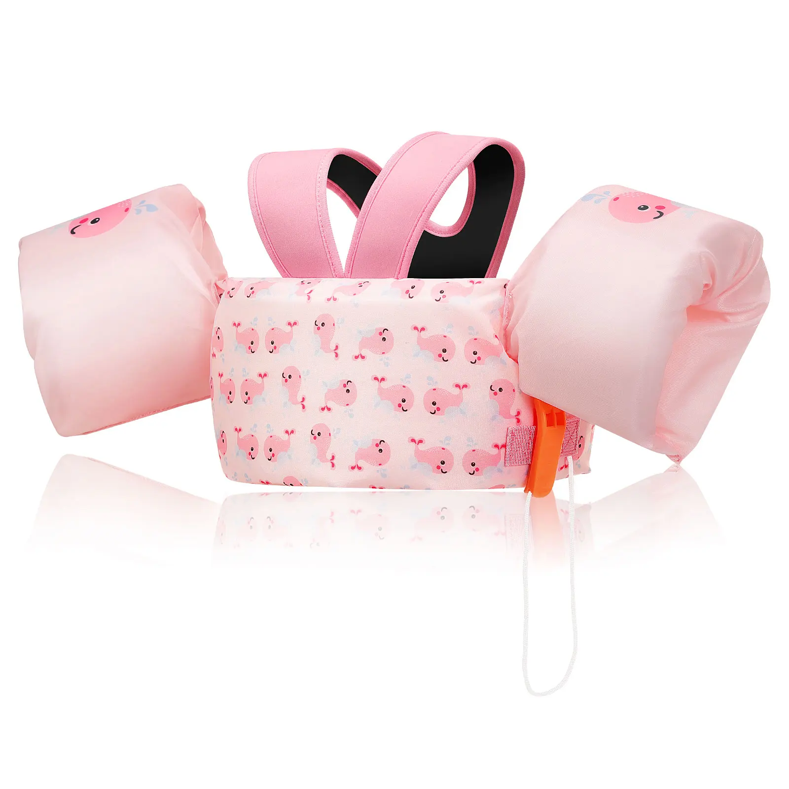 Kids Life Vest with Foam Arm Floats & Safety Whistle - Image 12