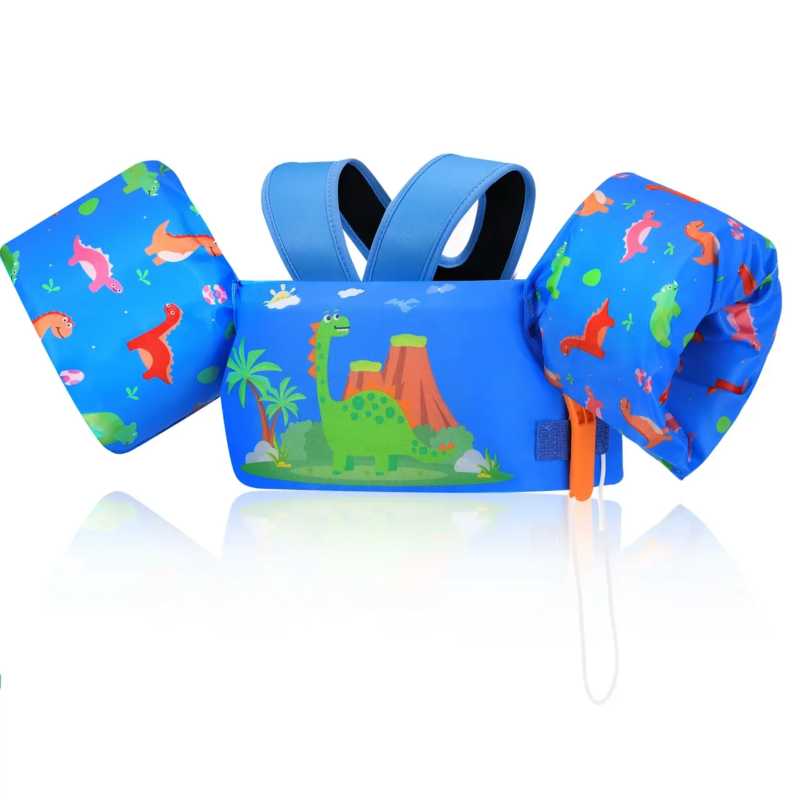 Kids Life Vest with Foam Arm Floats & Safety Whistle - Image 9