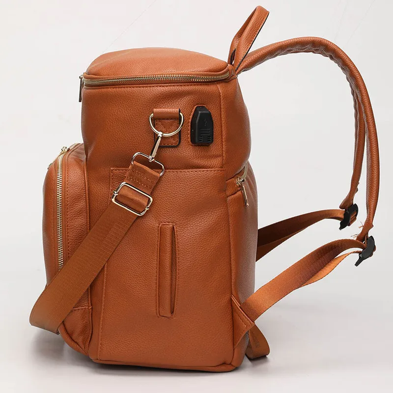 PU Leather Diaper Bag – Travel Ready - Image 2