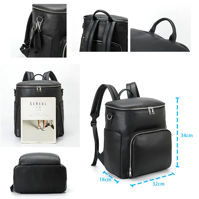 PU Leather Diaper Bag – Travel Ready - Image 6