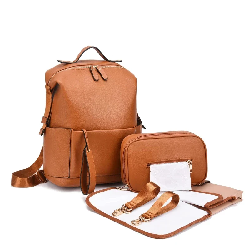 Leather Diaper Bag – Large Backpack - Image 9