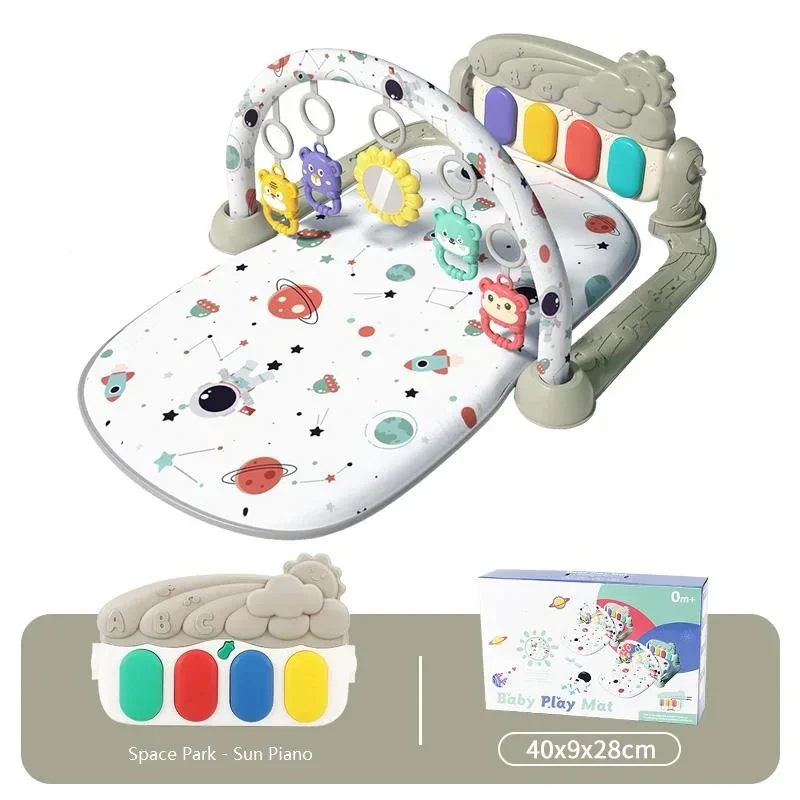 Baby Gym Mat Pedal Piano Fitness Frame – Musical Play - Image 14