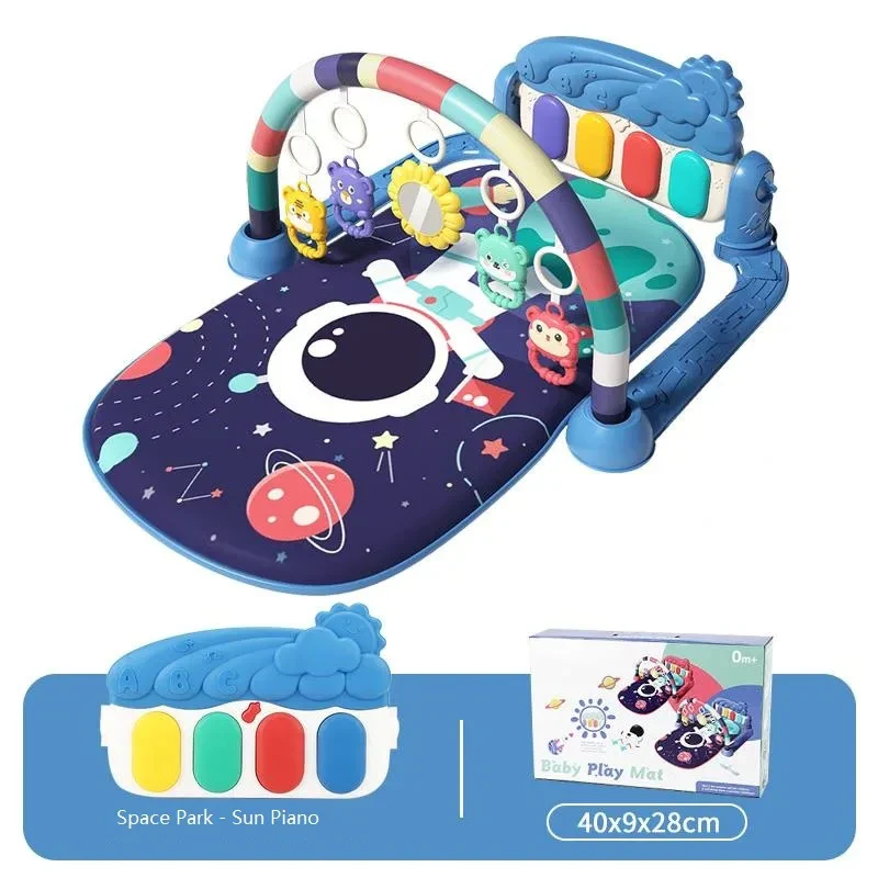 Baby Gym Mat Pedal Piano Fitness Frame – Musical Play - Image 16