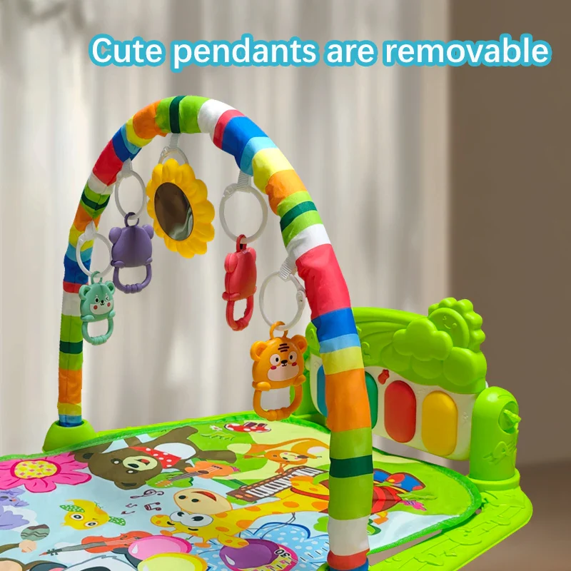 Baby Gym Mat Pedal Piano Fitness Frame – Musical Play - Image 3