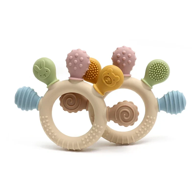 Silicone Baby Ring Teether – Colourful Gum Soother - Image 4