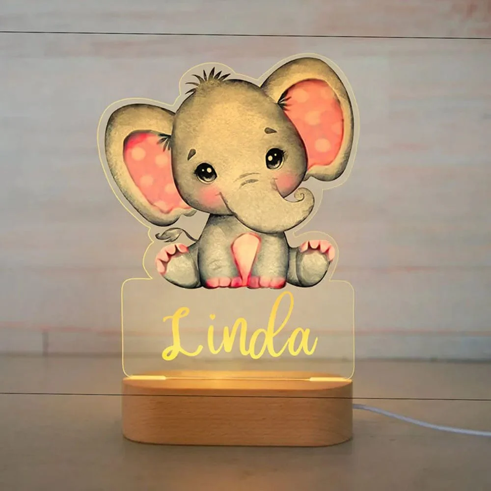 Personalised Baby Animal LED USB Night Light - Image 2