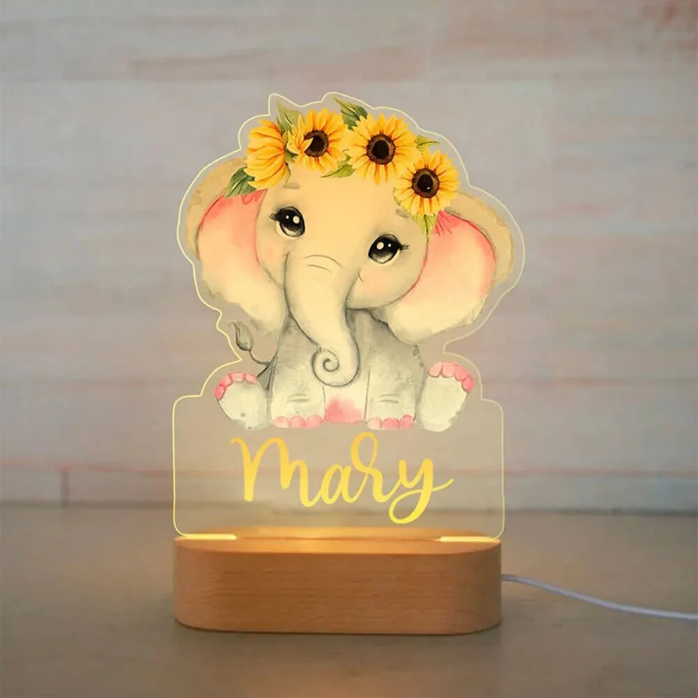 Personalised Baby Animal LED USB Night Light - Image 5