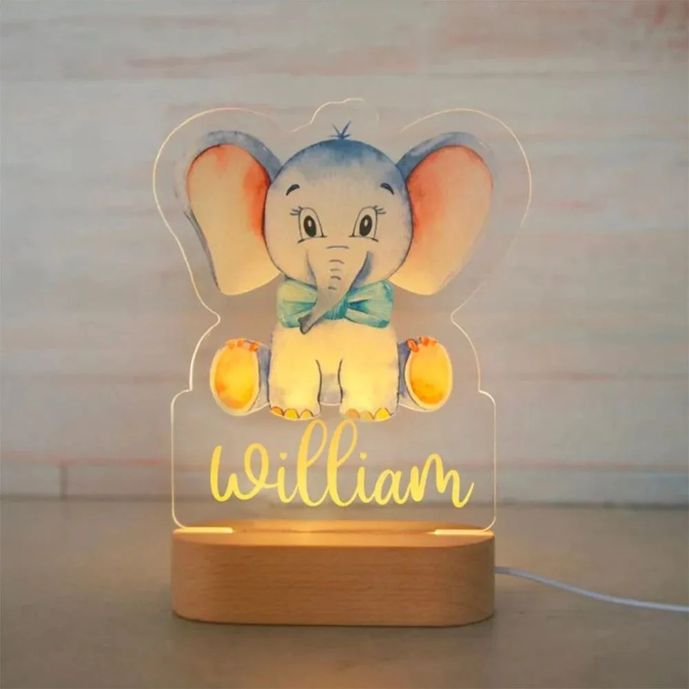 Personalised Baby Animal LED USB Night Light - Image 7