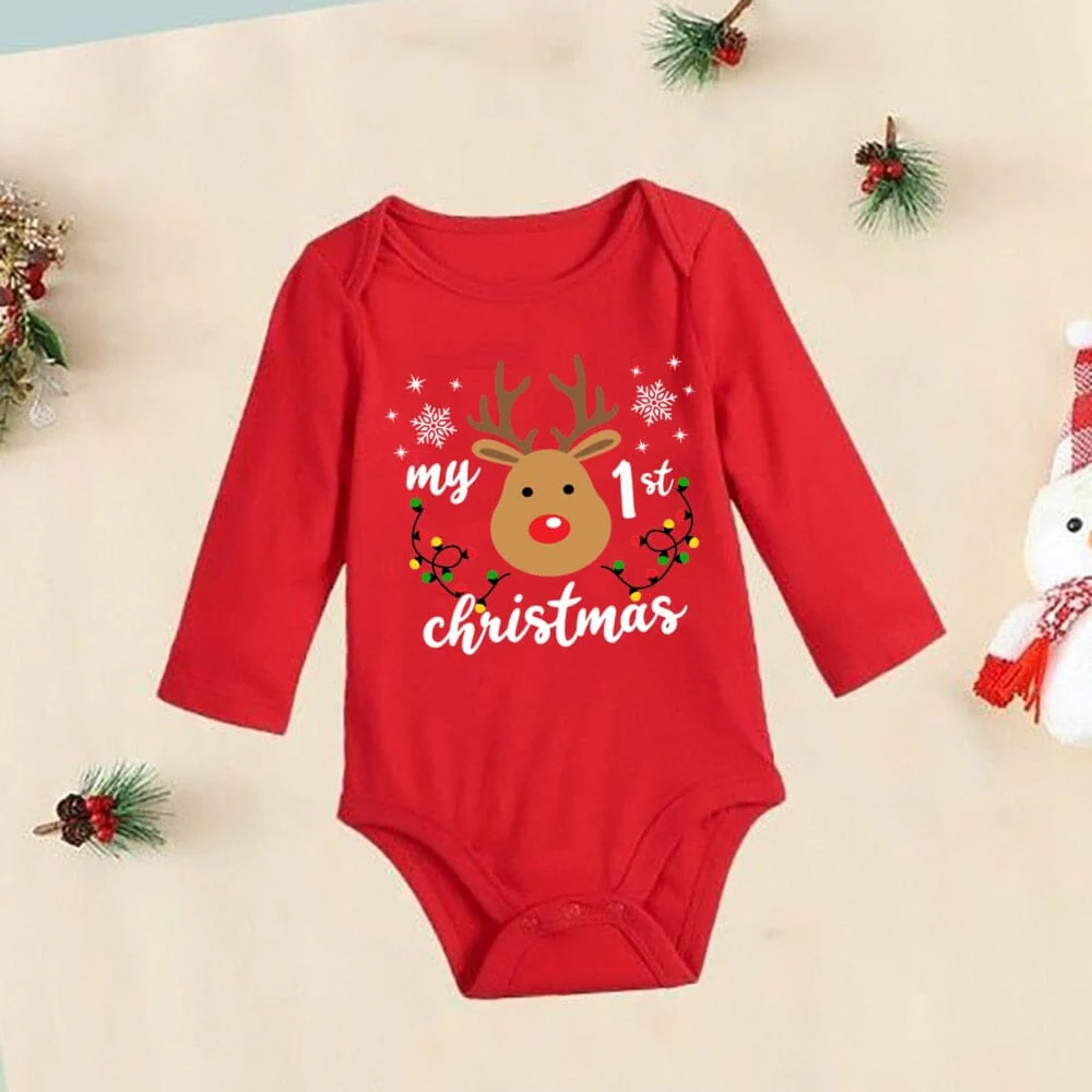 Red Christmas Baby Bodysuits - Image 2