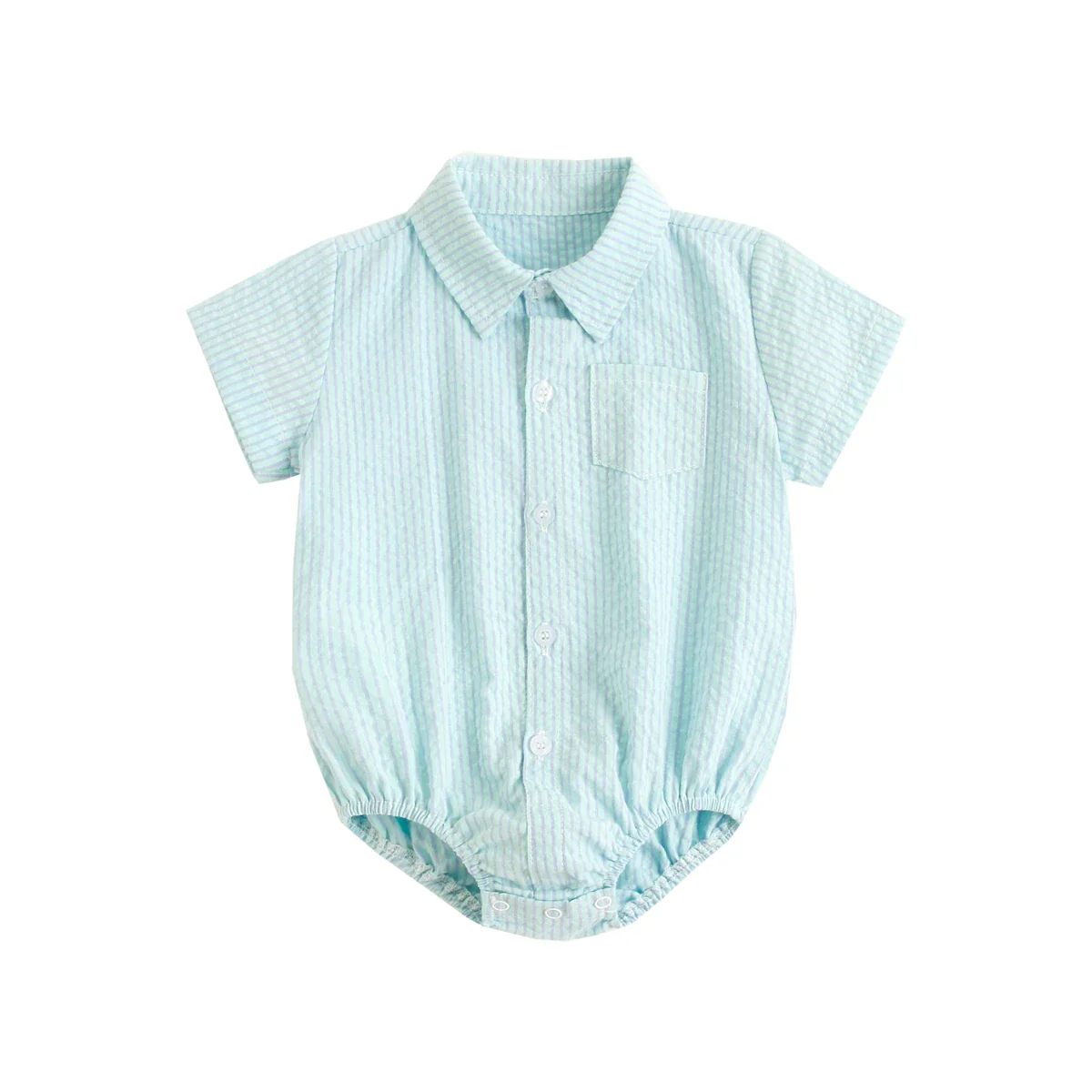 Baby Boy Plaid Bodysuit – Soft Summer Cotton Onesie - Image 10