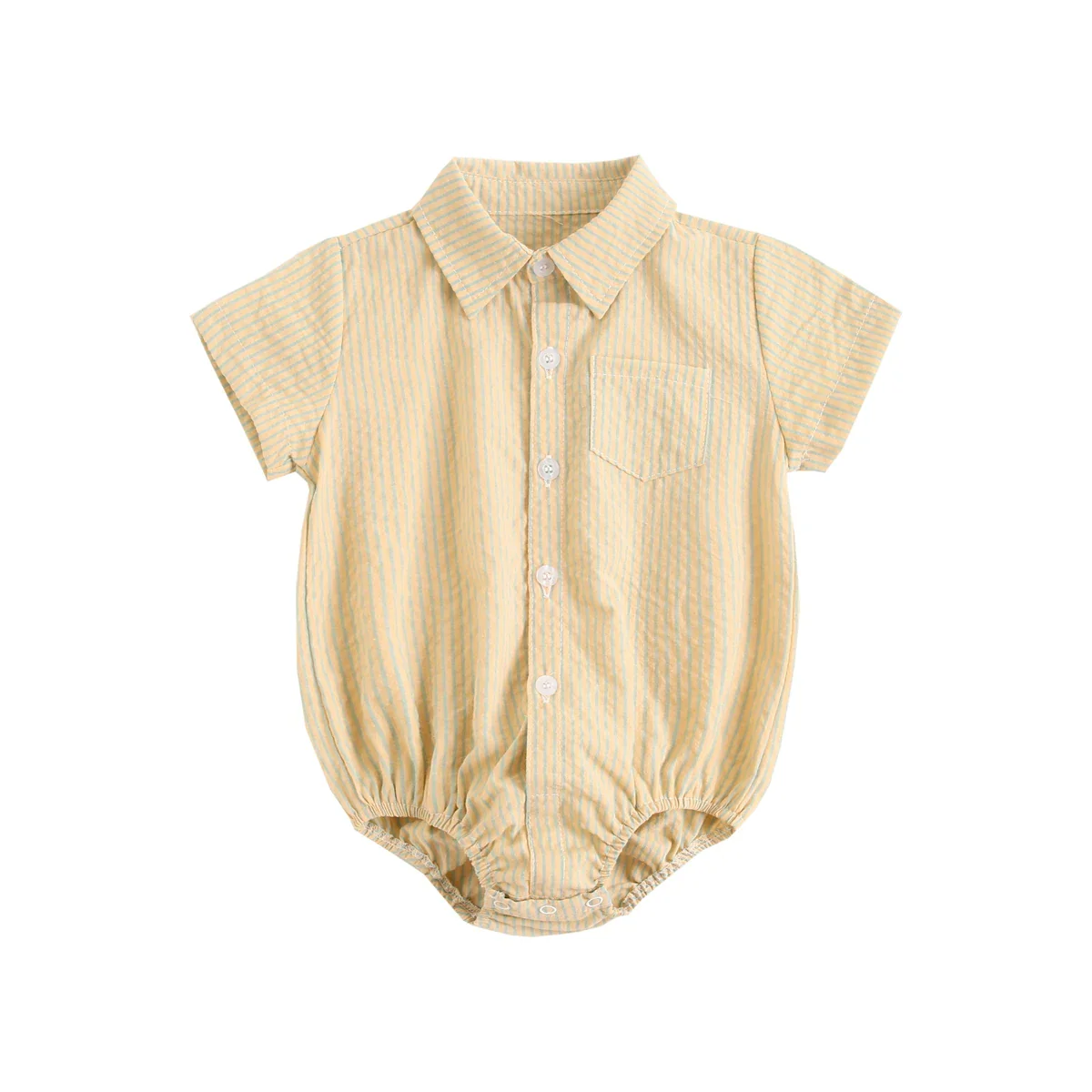 Baby Boy Plaid Bodysuit – Soft Summer Cotton Onesie - Image 13
