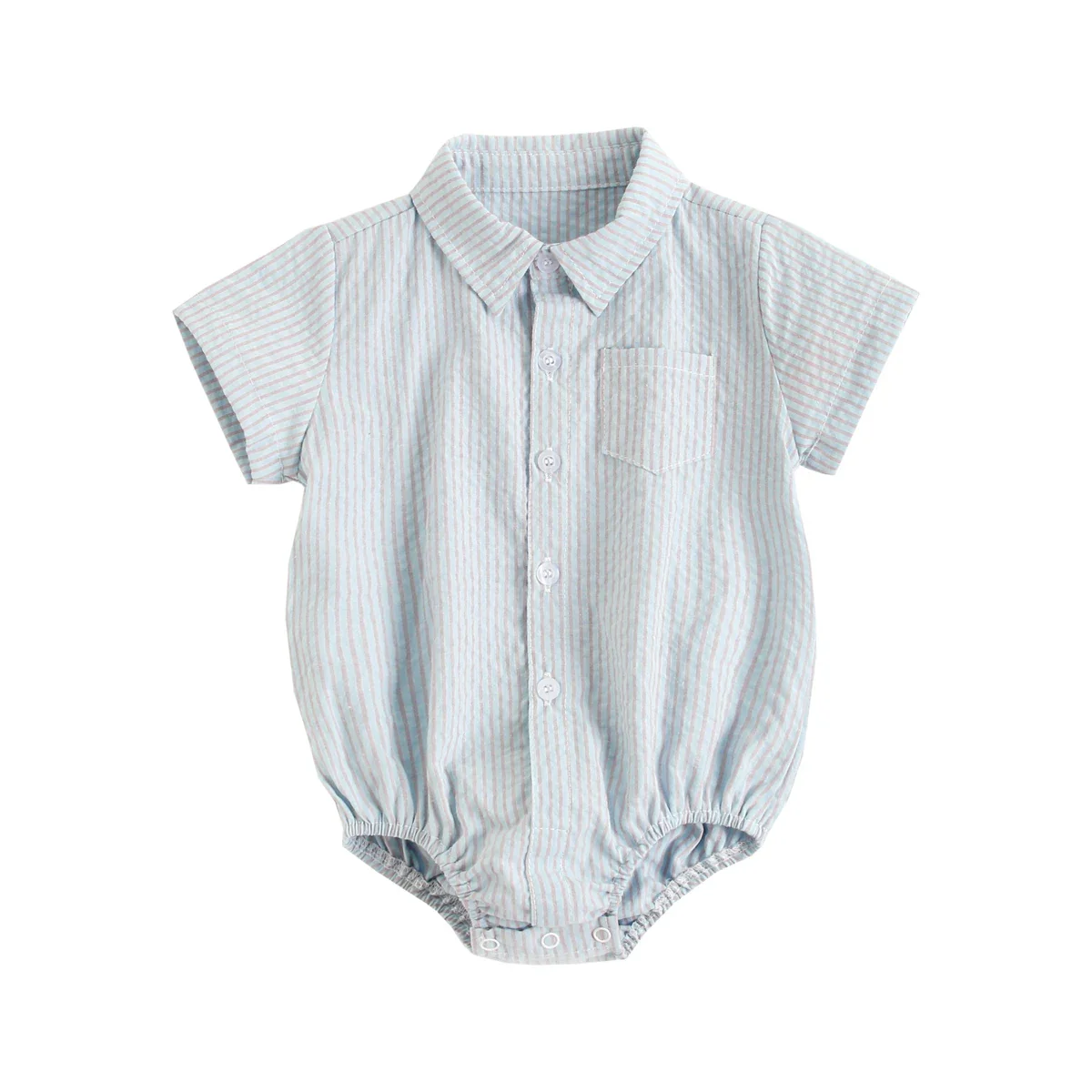 Baby Boy Plaid Bodysuit – Soft Summer Cotton Onesie - Image 19