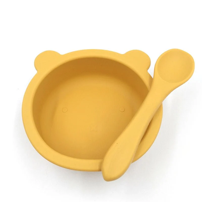Silicone Baby Feeding Bowl With Spoon - Image 5