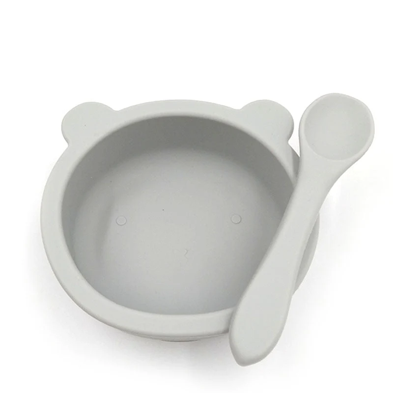 Silicone Baby Feeding Bowl With Spoon - Image 6