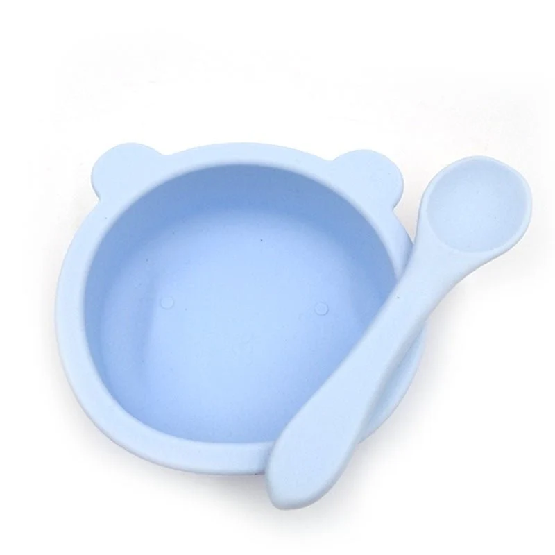 Silicone Baby Feeding Bowl With Spoon - Image 7