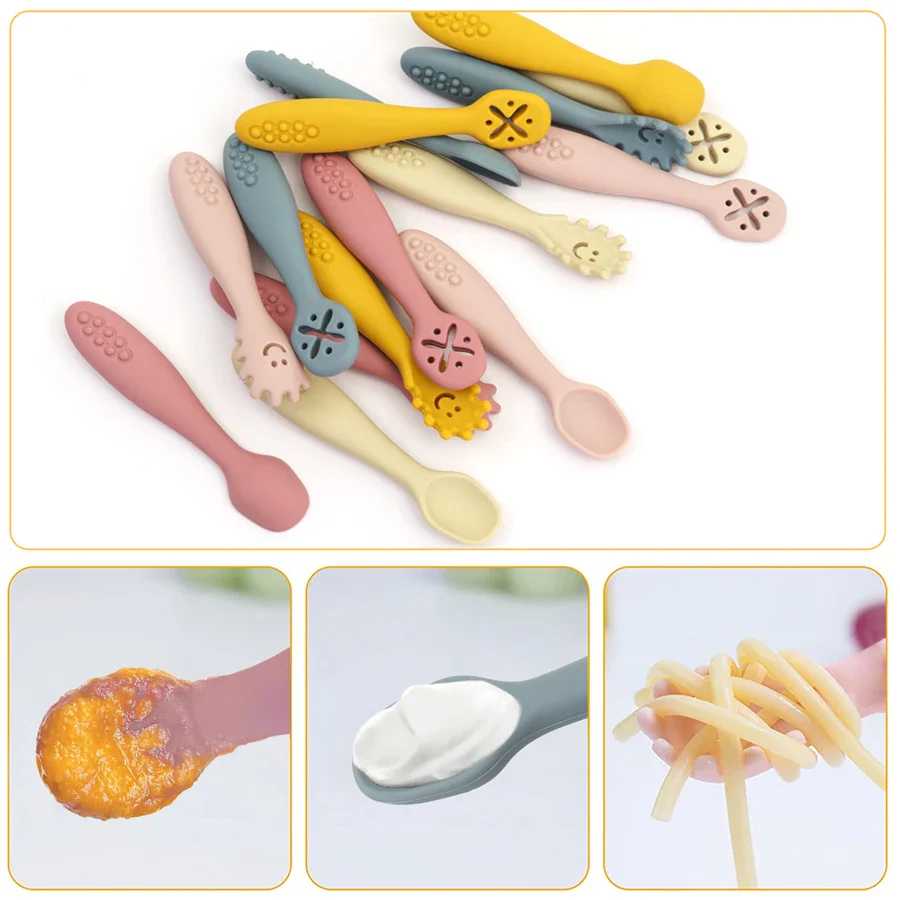 Baby Silicone Spoon Set for Safe Feeding and Weaning - Image 3