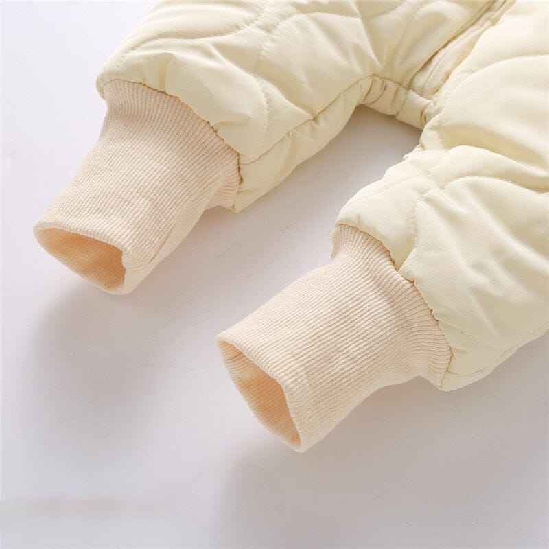 Winter Baby Fur Lining Bear Rompers - Image 4