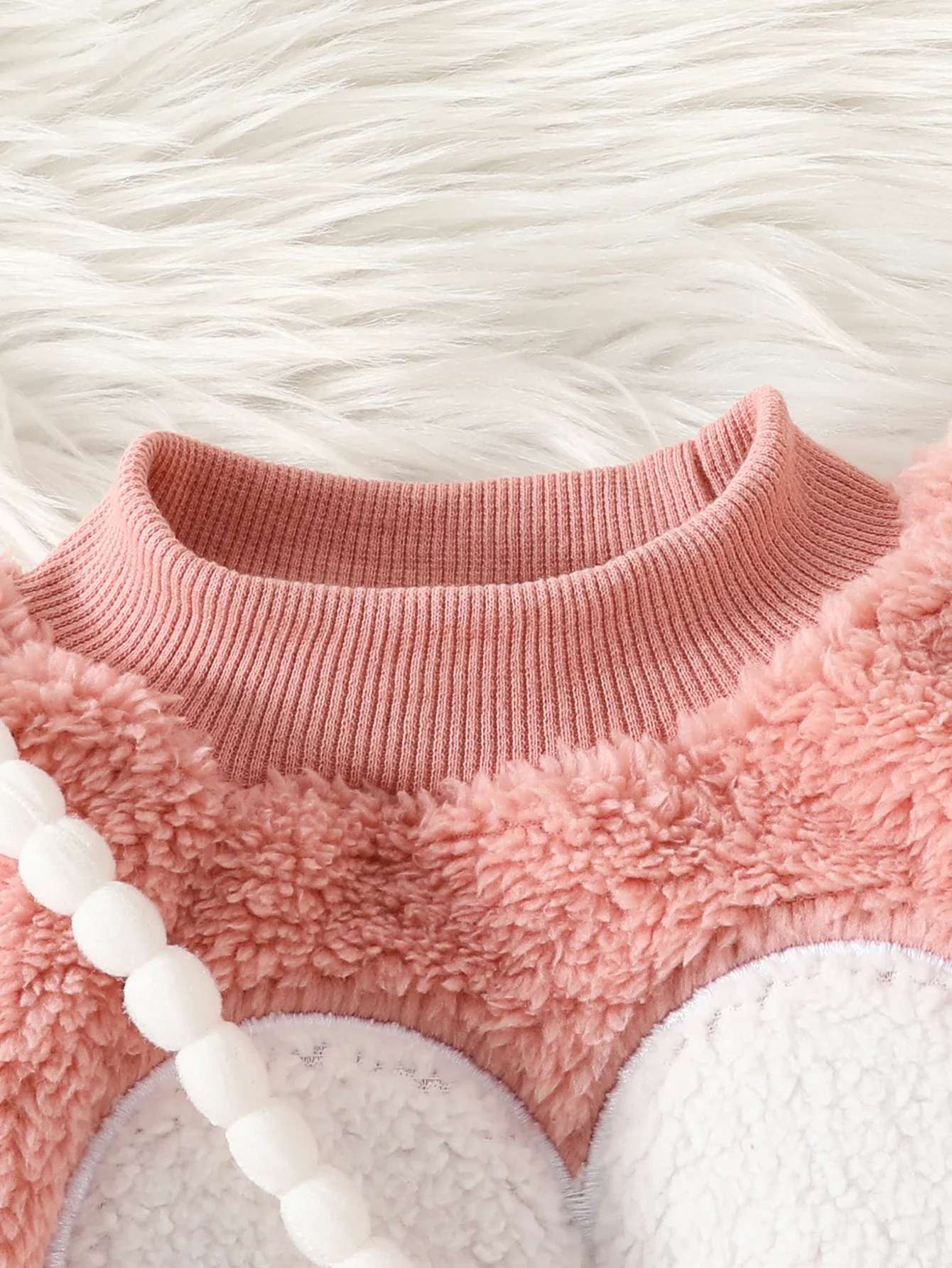 Baby Girl 3-Piece Outfit – Fuzzy Heart Set - Image 3